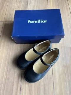 【お受験におすすめ】familiar ワンストラップシューズ 19.0 黒