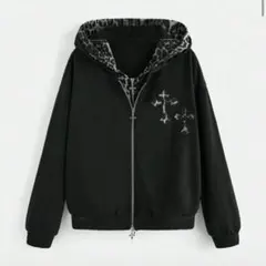 SHEIN ROMWEブラックパーカー 196760674のサムネイル
