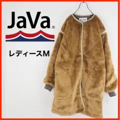 A4301★美品★JaVa*フリースジャケット*ミモレ丈*M*ブラウン