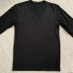 ユニクロ　メンズヒートテックエクストラウォーム　Vネック　極暖　9分袖　S 黒