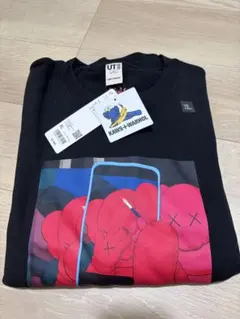 【新品タグ付】ユニクロ UT KAWS+WARHOL ブラック スウェット XL