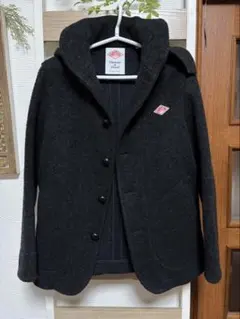 DANTON フード付きウールジャケット ダークグレー　レディース