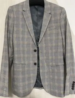 H&M エイチアンドエム グレンチェック スキニーフィット スーツジャケット