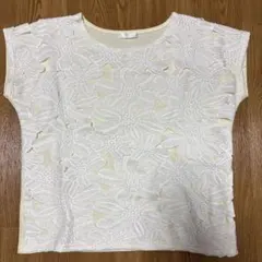 DRESKIP 花柄レース ノースリーブ トップス