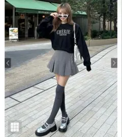 GRL インパン裏地付きボックスプリーツミニスカート[ai123]