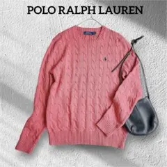 希少 Polo Ralph Lauren ケーブルニット 半袖 ピンク - メルカリ
