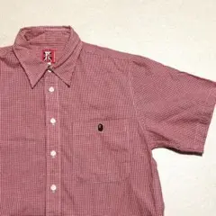 A BATHING APE 90s 日本製 ギンガムチェック S 半袖シャツ