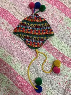 ブーフーウー ブーナチュラル ボンボン付きカラフルニットキャップ ニット帽