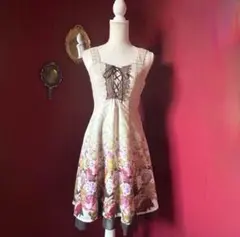 アクシーズファム　axesfemme ワンピース　茶色 ジャンスカ　ロリータ