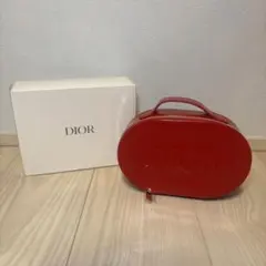 Dior レッドオーバルポーチ