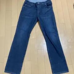 TOPVALU 裏フリースダークブルー ストレートパンツ 160cm