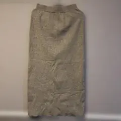 LOWRYSFARM リブニットロングスカート タイト スリット シンプル Ｆ