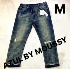 新品 AZUL BY MOUSSY ダメージデニム M イージーパンツ