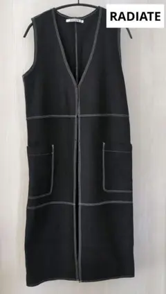 RADIATE ロングジレ　ロングベスト　ブラック