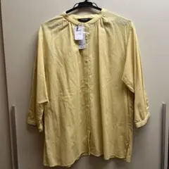 62 新品　大きいサイズ　LLサイズ　七分袖　シャツ　クリーム色