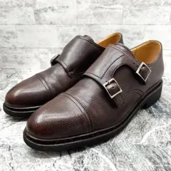 極美品✨ パラブーツ 革靴 ウィリアム ダブルモンクストラップ茶色 約25.5