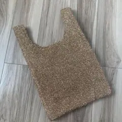グローバルワーク　キラキラ　トートバッグ　ゴールド