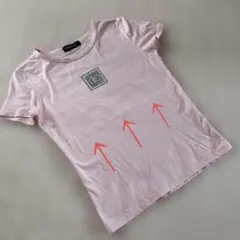 クイーンズコート⭐︎キラキラワンポイントTシャツ⭐︎サイズ2⭐︎ピンク⭐︎のサムネイル