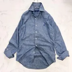 【ラルフローレン 】シャンブレーシャツ 長袖 ポニー刺繍 XSのサムネイル