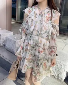 2025年最新】snidel スナイデル プリントフリルシフォンミニ