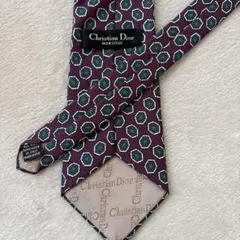 Christian Dior♪幾何学模様シルクネクタイ