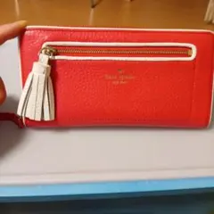 ケイト・スペード　タッセル付き長財布　ジップアラウンド長財布　ゼラニウム