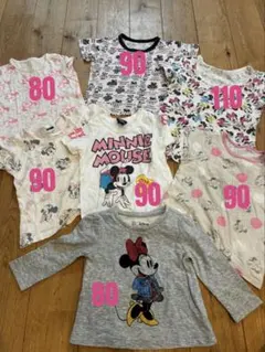 ミニーマウス Tシャツ 7枚セット 80-110cm