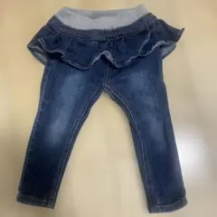 branshes フリル　デニムパンツ 90 スカッツ　ブランシェス