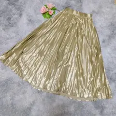 極美品✨️アプワイザーリッシェ ゴールド プリーツスカート size1
