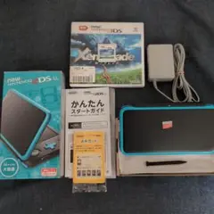 new ニンテンドー2DS LL ブラックターコイズ ゲームソフト付き