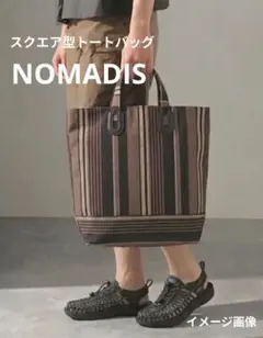 NOMADIS✧ノマディス キャンバススクエアトートバッグ ストライプ柄 A4のサムネイル