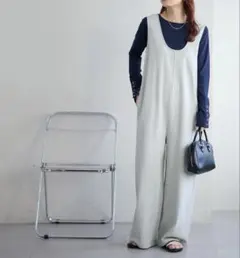 新品　タグ付【Discoat】2WAYサロペット　グレー　オールインワンパンツ