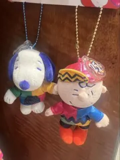 USJ 限定 スヌーピー チャーリーブラウン　ペア　マスコットキーチェーン