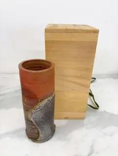 €備前焼　花入　花瓶　ヴィンテージ　箱付き