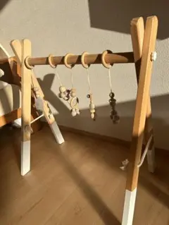 okawari home ベビージム　モビール メリー　新生児 おもちゃ 木