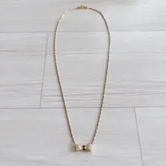 Nina Ricci ニナリッチ ゴールド リボン型 ネックレス K18 - メルカリ