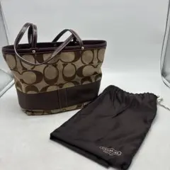 コーチ　coach トートバッグ　シグネチャー　美品　バック　レディース