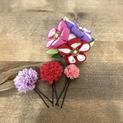 つまみ細工 和装髪飾り 着物 ヘアアクセサリー