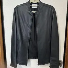 【美品】✨STUDIOUS 羊革 ライダースジャケット 黒 1 STUDIOUS ステュディオス シングルライダースジャケット