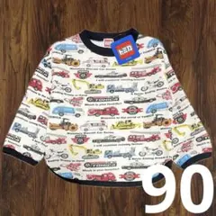 【新品】トミカ 裏起毛トレーナー 90cm 総柄