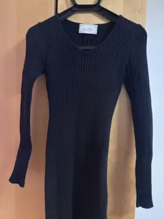 ミシェルマカロン リブニットワンピース