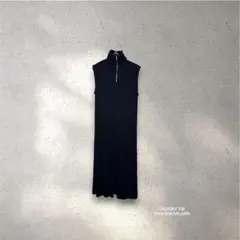 J.LINDEBERG ノースリーブ ワンピース モックネック ネイビー M - メルカリ