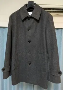 アーバンリサーチ ステンカラーコート グレー ウール混紡 メンズ Lサイズ