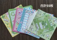 クマのキャラクター　 おりがみ レターセット 55枚セット　平成レトロ
