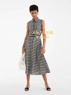 S Max Mara ピュアコットンロングワンピース ネイビー - メルカリ