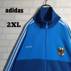 アディダス★00s ドイツ代表 国章 刺繍ロゴ 切替 トラックジャケット 2XL