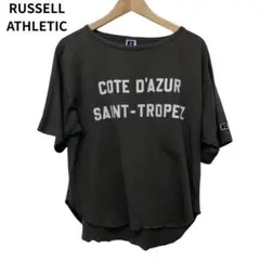 ラッセルアスレティック　半袖　Tシャツ ダークグレー　ロゴ　ストリート　M