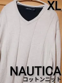 NAUTICA　XLサイズ　コットンニット　ベージュのサムネイル
