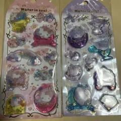 ハローキティ・クロミ ボンボンドロップシール ウォーターインシール2シートセット