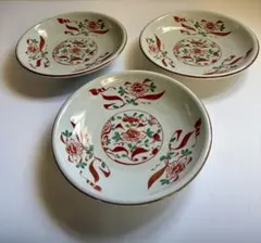 お値下げ】深川製磁 【赤龍絵 】【青牡丹】の 飾り皿 二枚セット